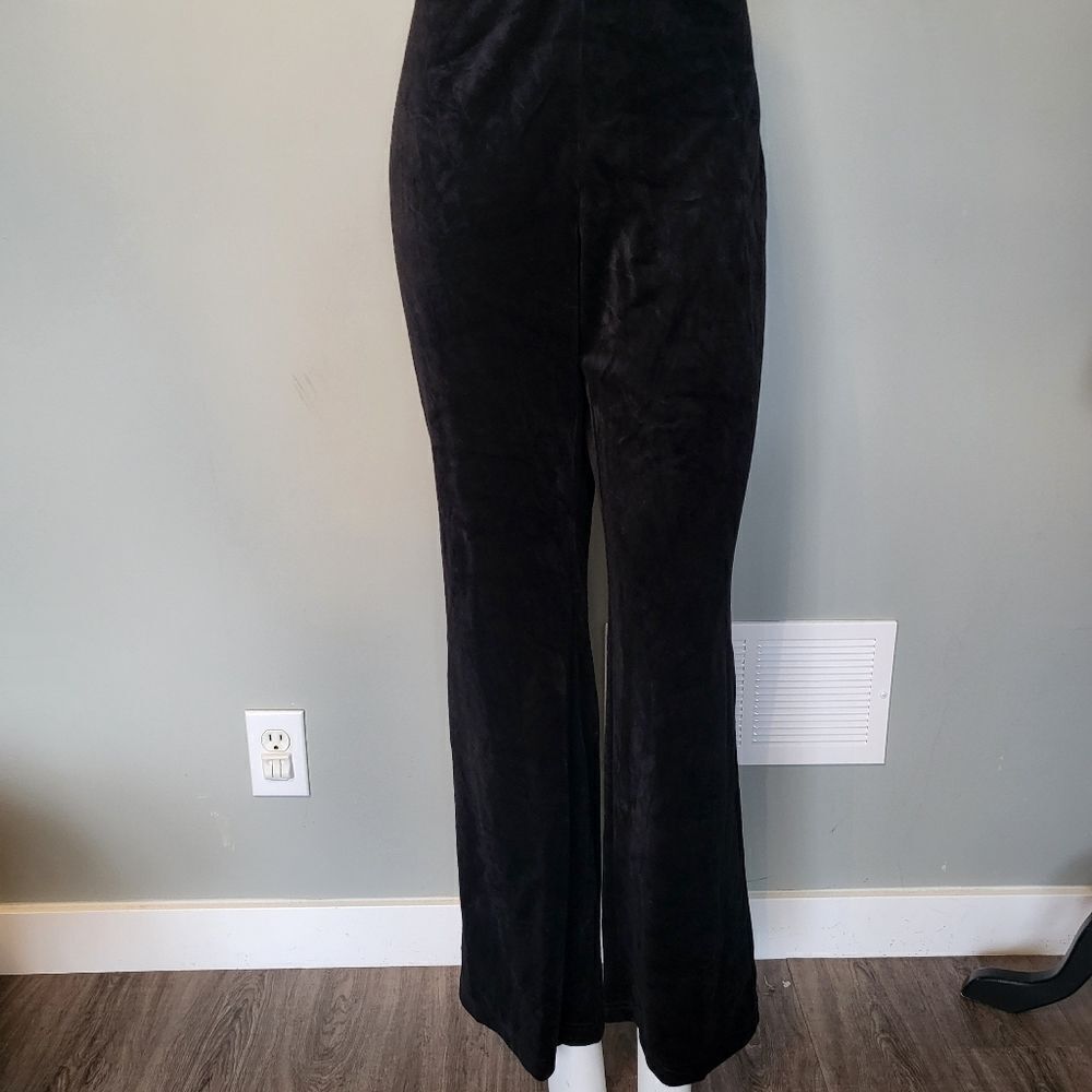 Style And Co. Plus Plus Pull On Stretch Velour Pants - Black - 1X - Picture 2 of 6
